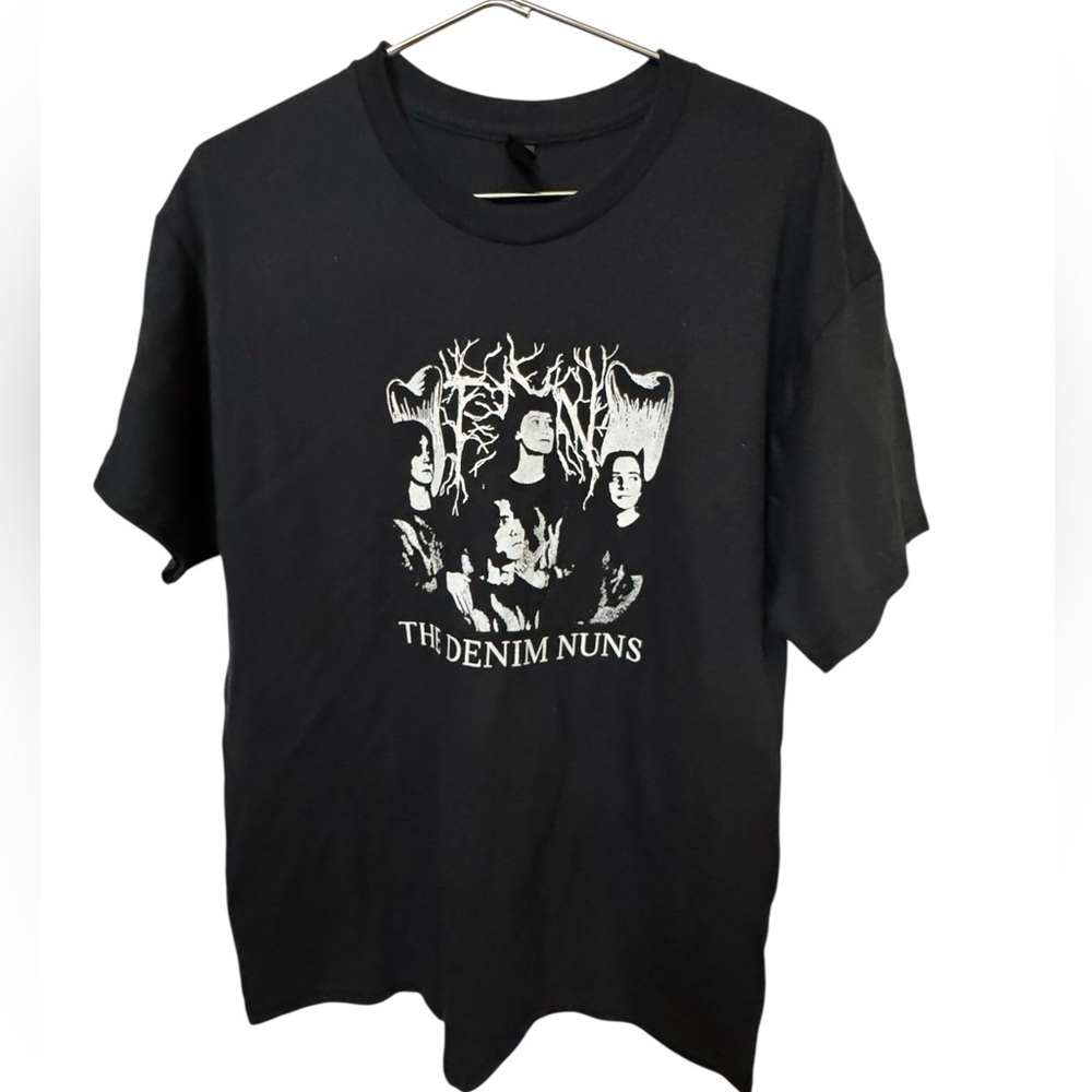 Retro The Denim Nuns Alternative Indie Band Tour Men’s L Black Graphic T-Shirt